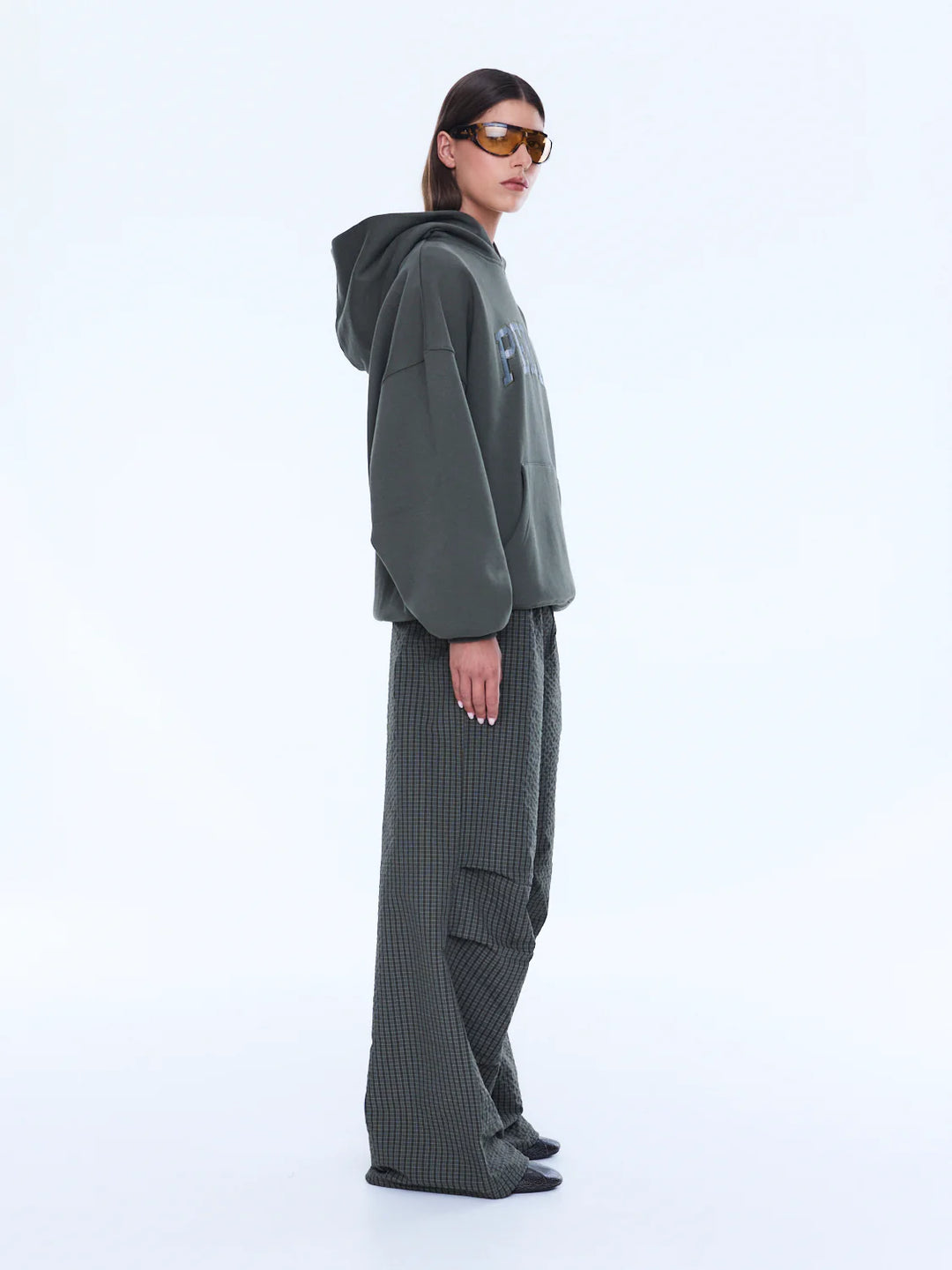 Ena Pelly Cassie Oversized Hoodie - Washed Olive/Pelly