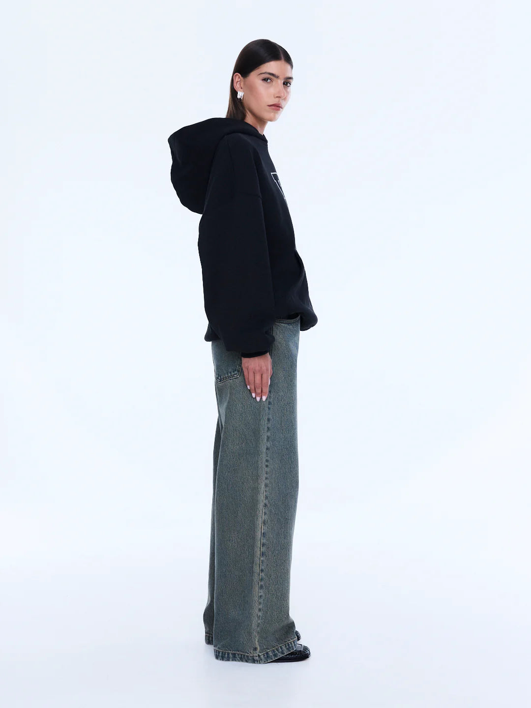 Ena Pelly Cassie Oversized Hoodie - Black