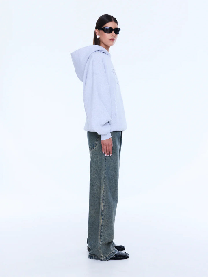 Ena Pelly Cassie Oversized Hoodie - Mid Grey Marle/EP