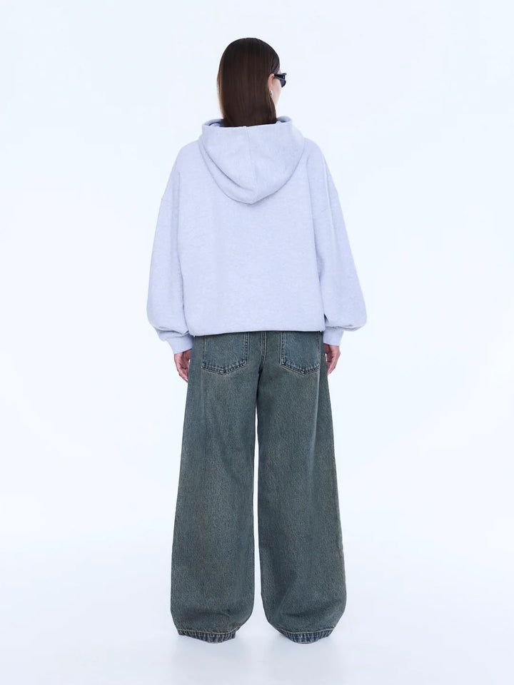 Ena Pelly Cassie Oversized Hoodie - Mid Grey Marle/EP