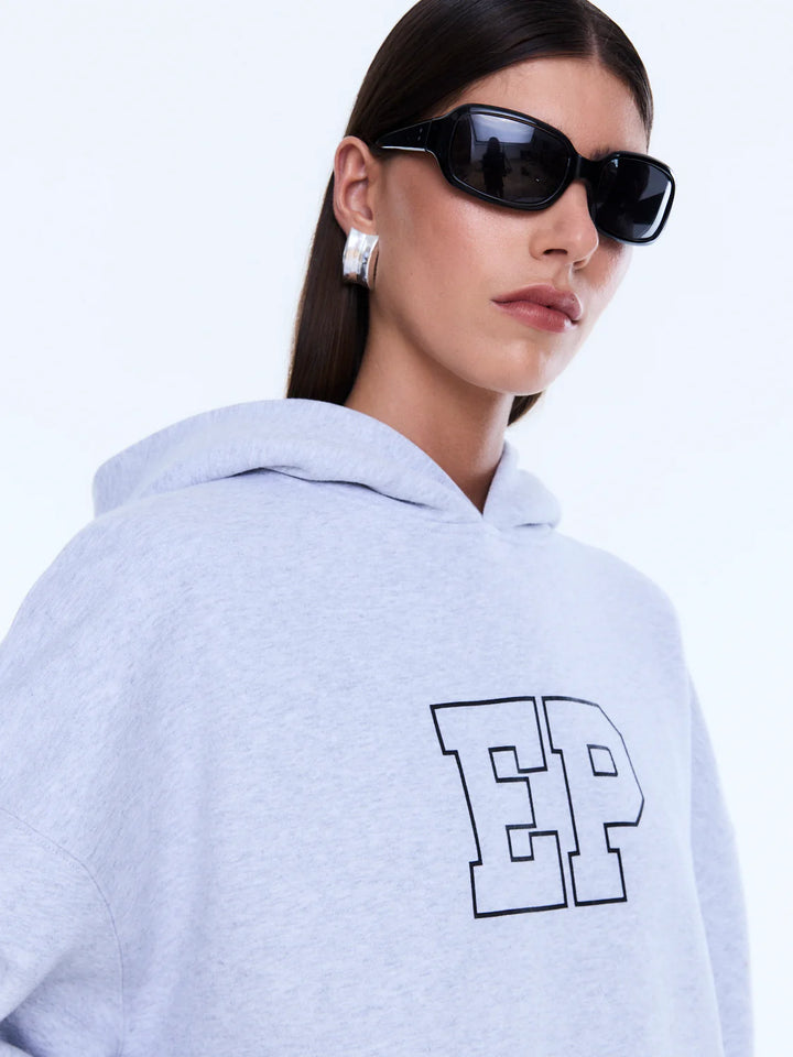 Ena Pelly Cassie Oversized Hoodie - Mid Grey Marle/EP