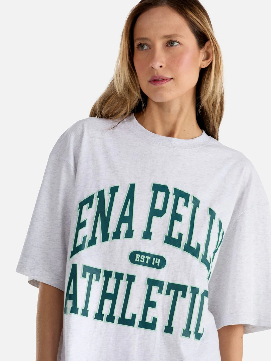 Ena Pelly Athletic Tee - White Marle