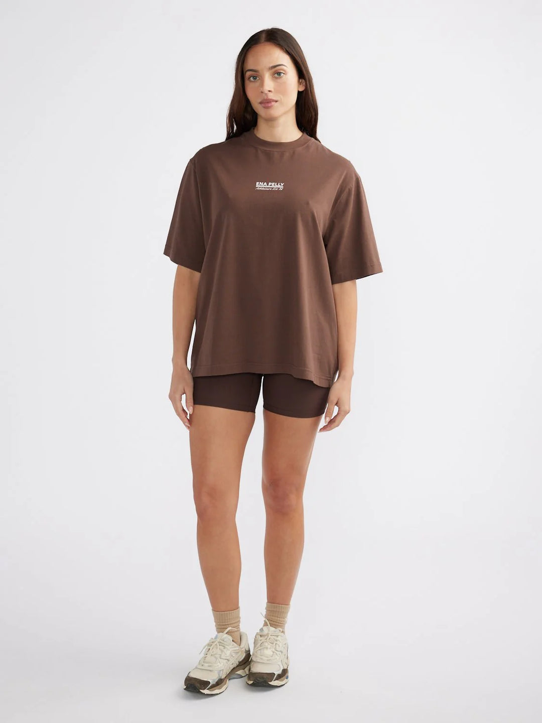 Ena Pelly Athleisure Rib Bike Short - Mocha