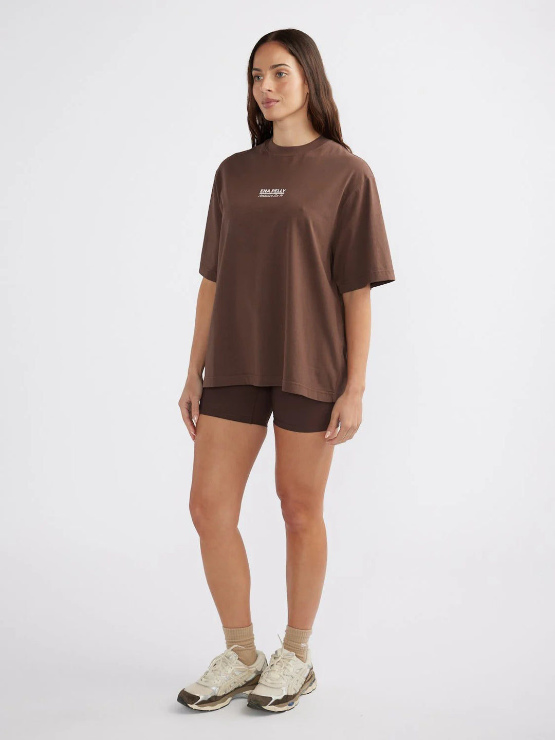 Ena Pelly Essential Logo Tee - Mocha