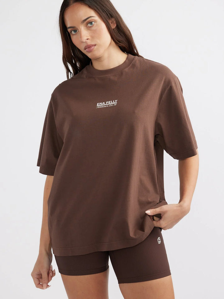 Ena Pelly Essential Logo Tee - Mocha