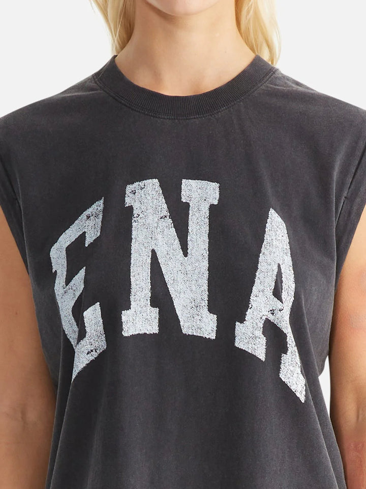 Ena Pelly Rachel Muscle Tank College- Vintage Black