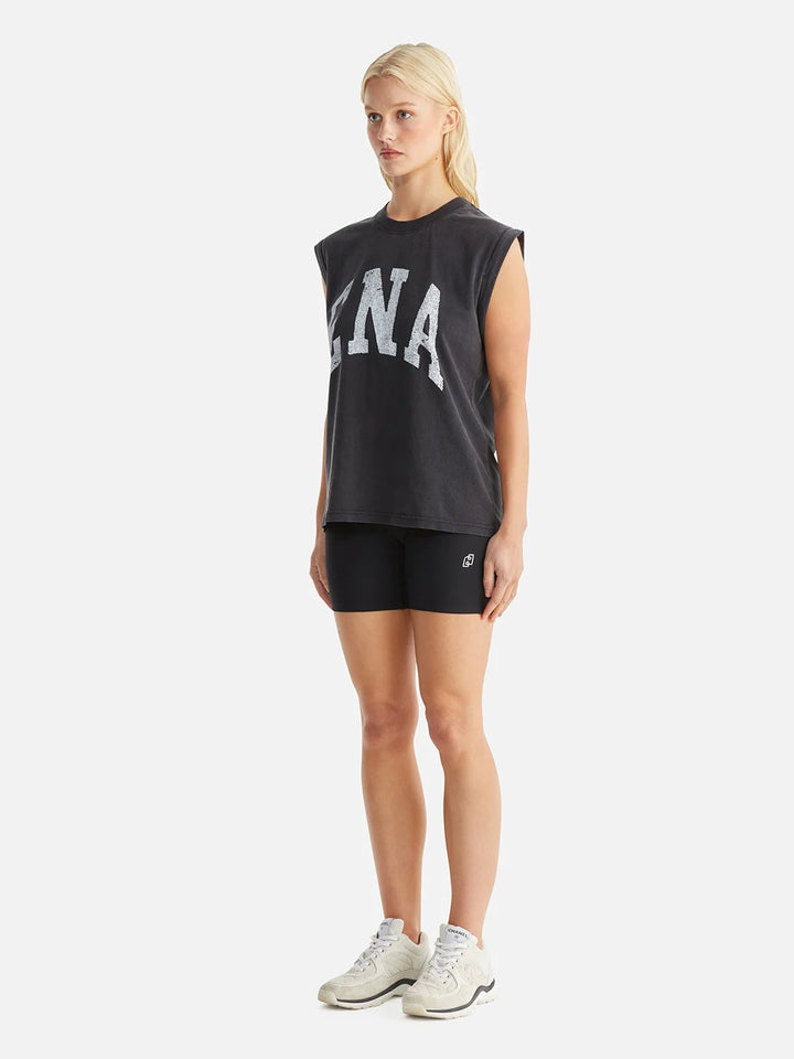 Ena Pelly Rachel Muscle Tank College- Vintage Black