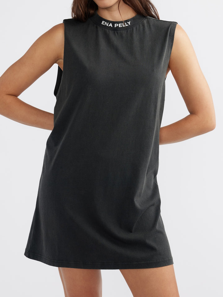 Ena Pelly Kylie Tank Dress - Washed Black