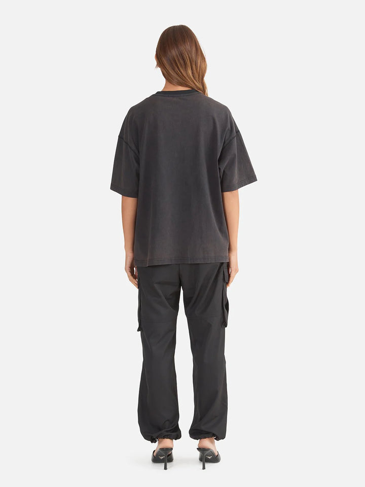 Ena Pelly EP Mix Oversized Tee - Washed Black