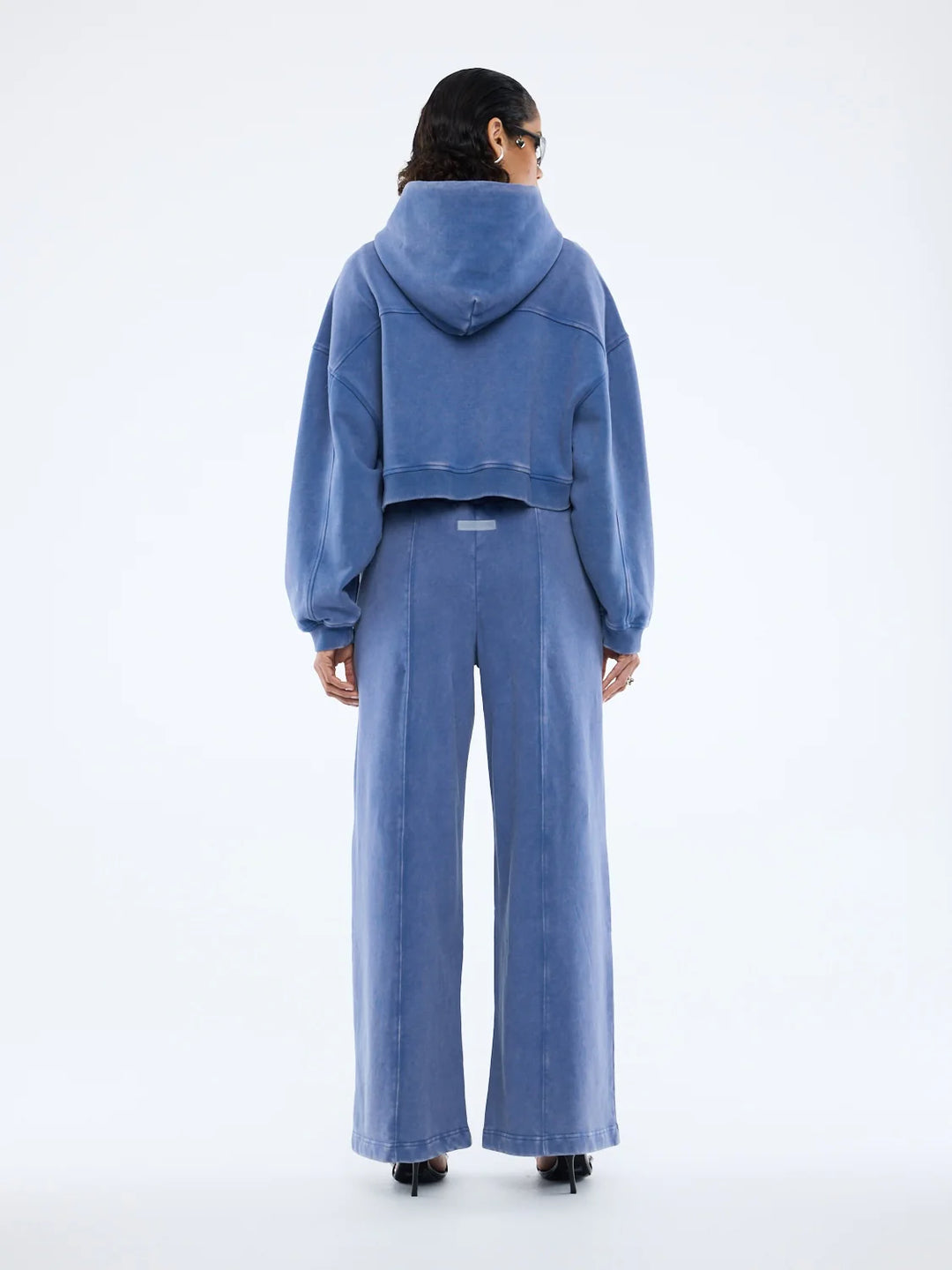 Ena Pelly Tia Cropped Zip Jacket - Indigo Wash
