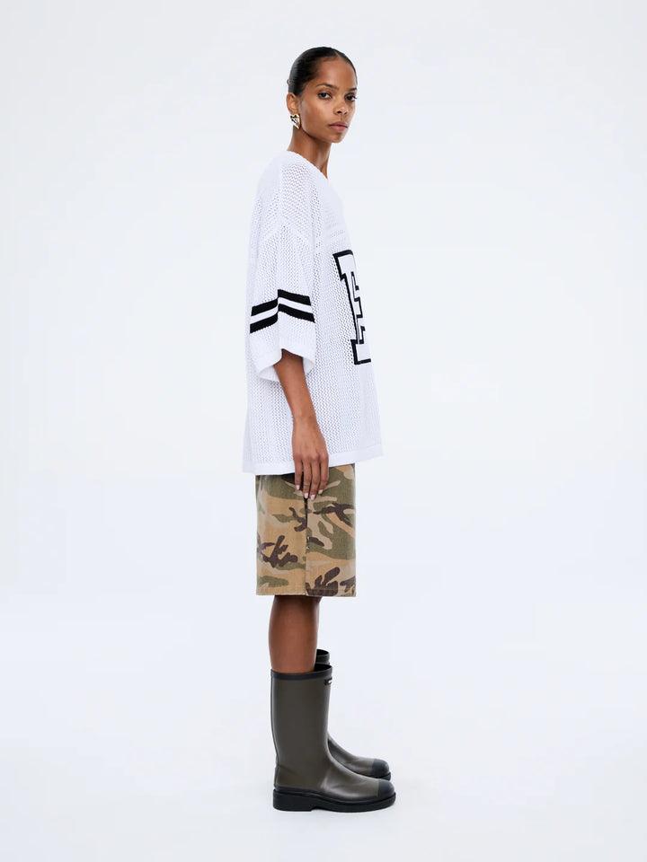 Ena Pelly Harper Crochet Jersey- Vintage White