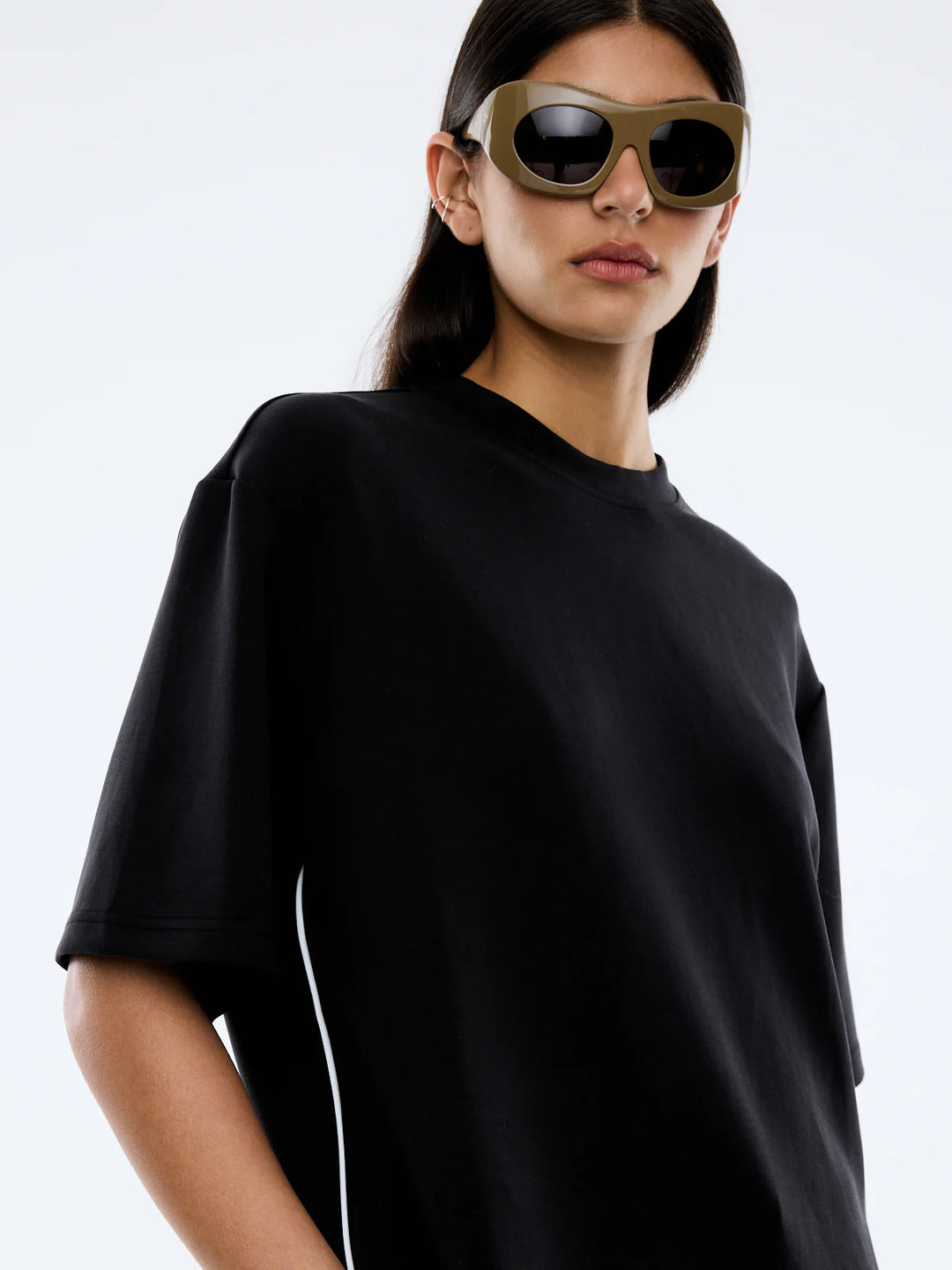Ena Pelly Sarah Oversized Tee-Vintage Black