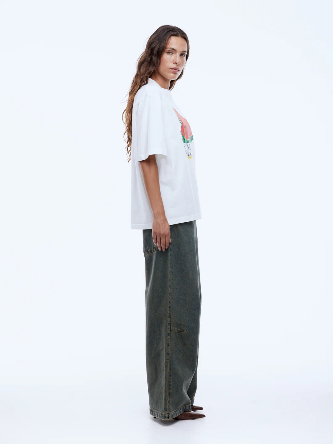Ena Pelly Watermelon Tee - Vintage White