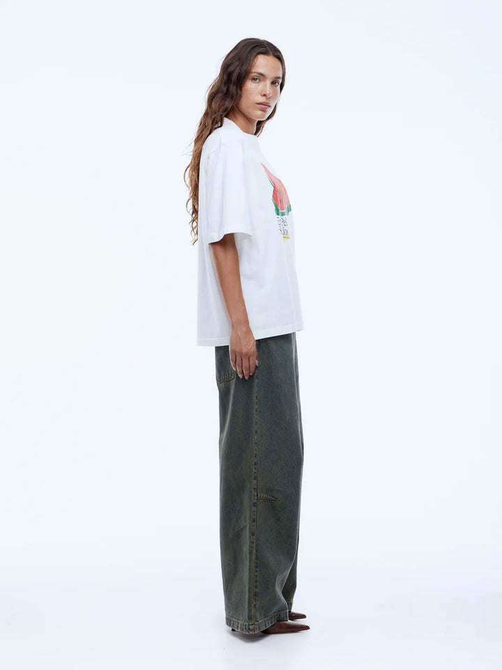 Ena Pelly Watermelon Tee - Vintage White