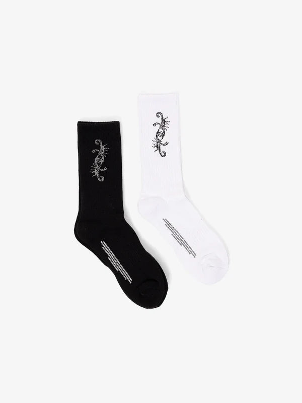 Thrills x Epøkhe Scorpion 2 Pack Sock - Black/White