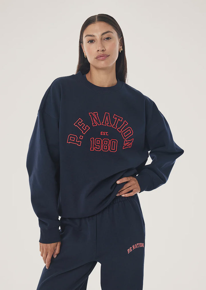 P.E Nation Established Oversized Sweater - Dark Navy