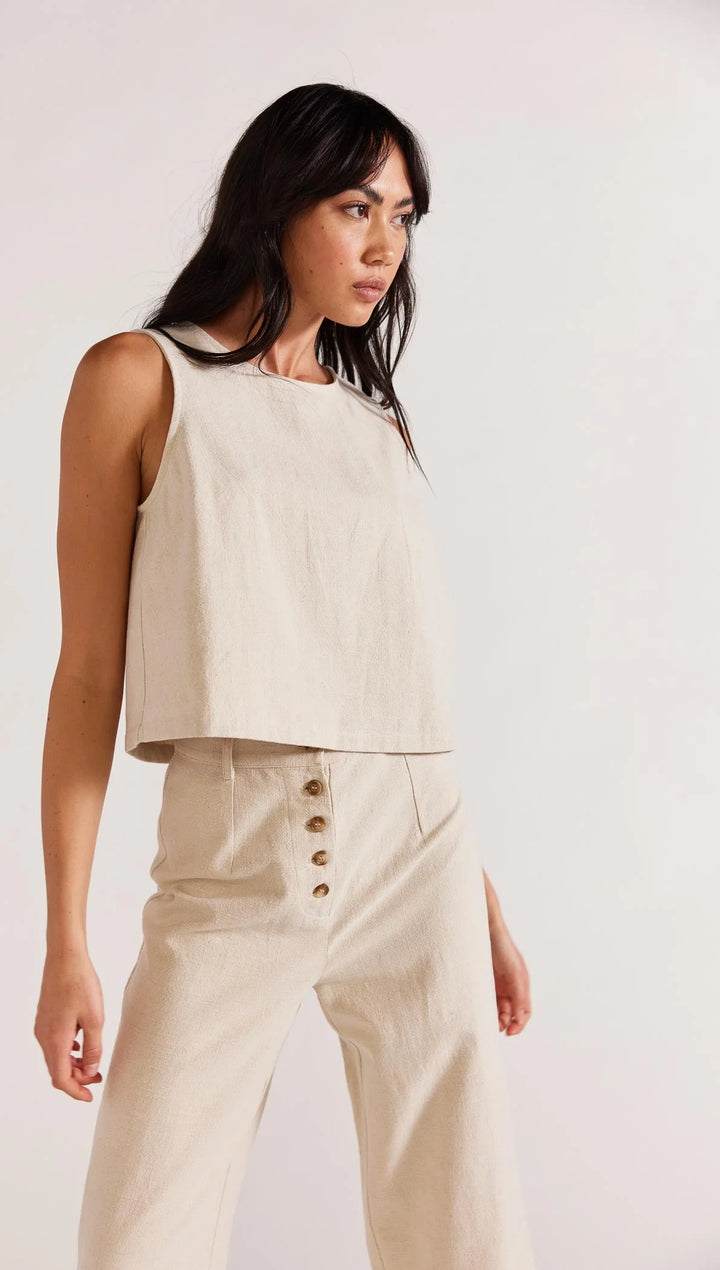 Staple The Label Ethos Top- Natural Marle