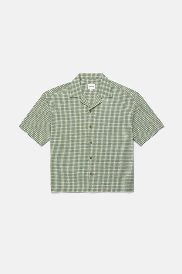 Rhythm Relaxed Check Short Sleeve Shirt - Olive