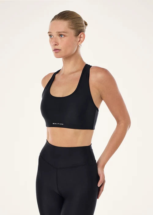 P.E Nation Fairmont Scoop Sports Bra - Black