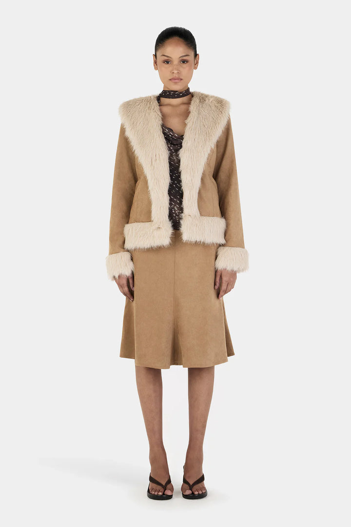 Ownley Fifi Coat - Tan/Cream