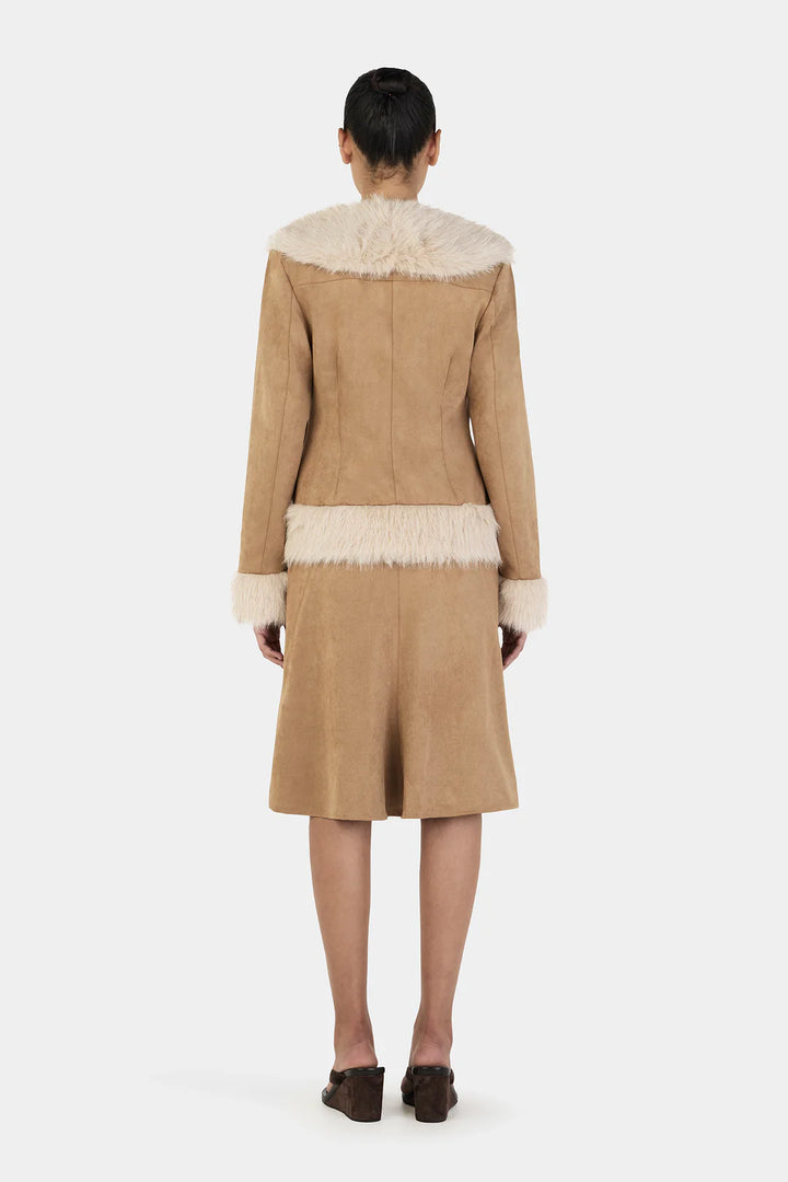 Ownley Fifi Coat - Tan/Cream