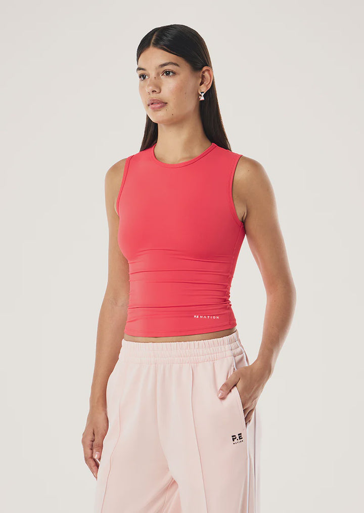 P.E Nation Foundation Muscle Tank-Strawberry