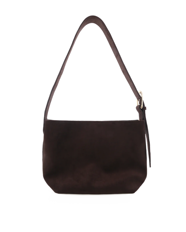 Billini Freya Shoulder Bag - Dark Cacao Suede
