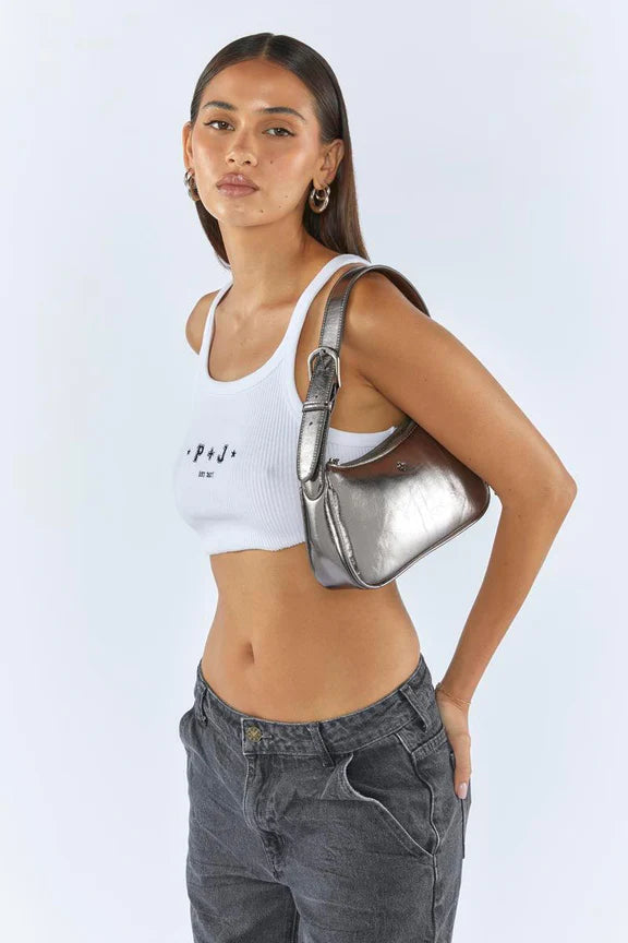 Peta + Jain Gabi Small Shoulder Bag - Gunmetal PU