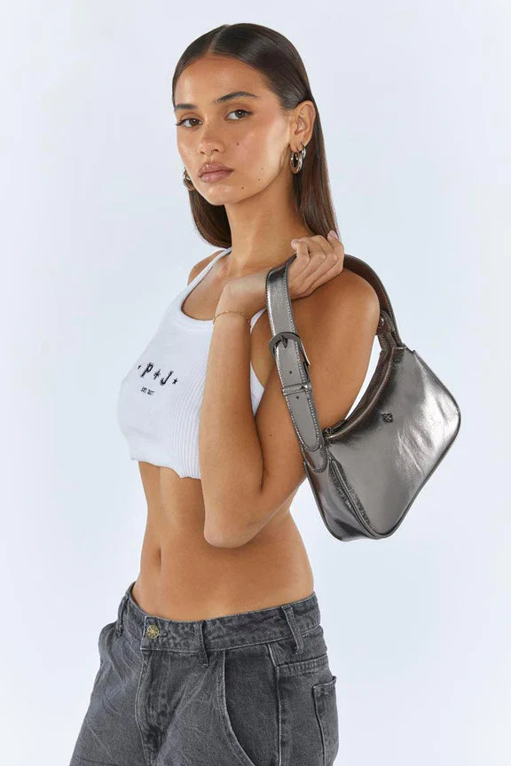 Peta + Jain Gabi Small Shoulder Bag - Gunmetal PU