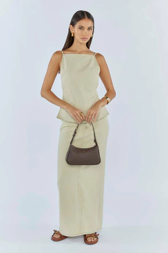 Peta + Jain Gabi Small Shoulder Bag - Choc Pebble Gold