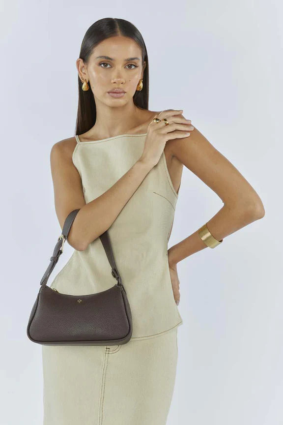Peta + Jain Gabi Small Shoulder Bag - Choc Pebble Gold