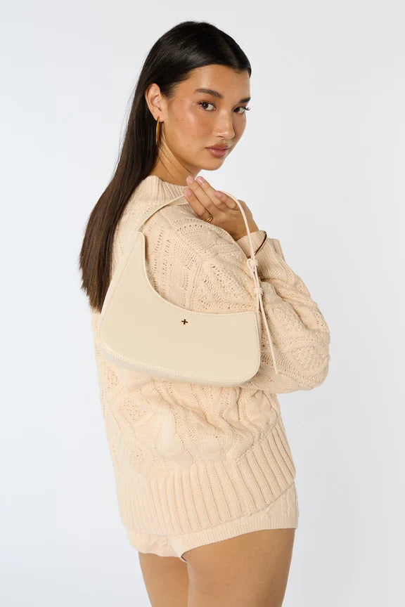 Peta + Jain Gala Asymmetrical Shoulder Bag - Cream PU Gold