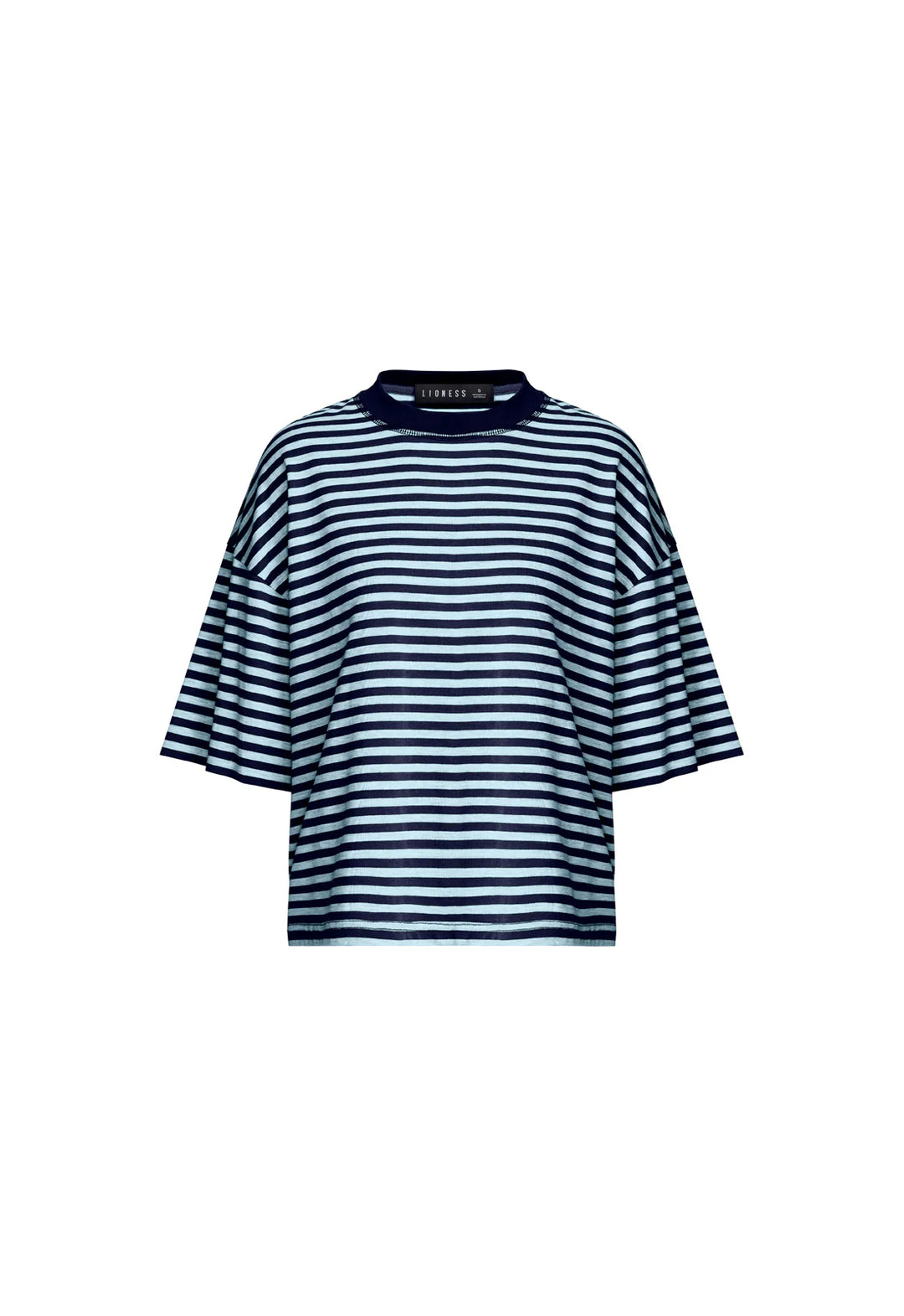 Lioness Bloom Short Sleeve - Navy Sea Stripe