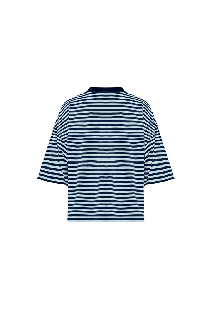 Lioness Bloom Short Sleeve - Navy Sea Stripe