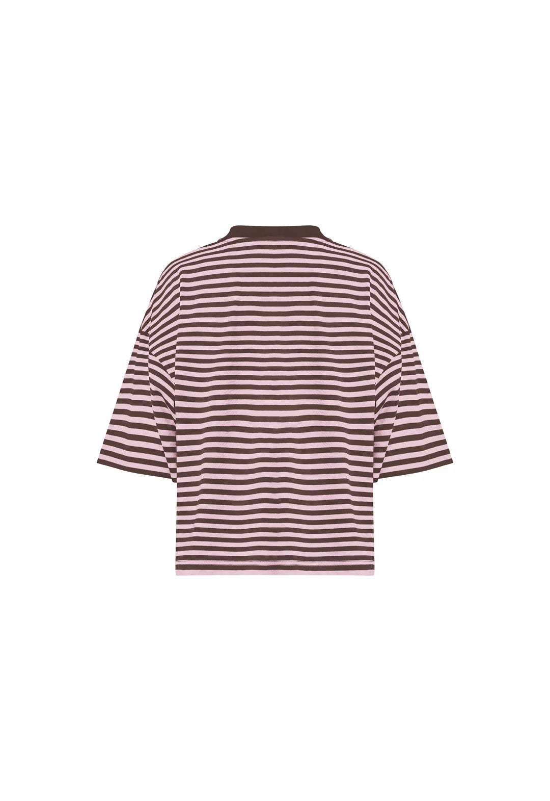 Lioness Bloom Short Sleeve - Chocolate Blush Stripe