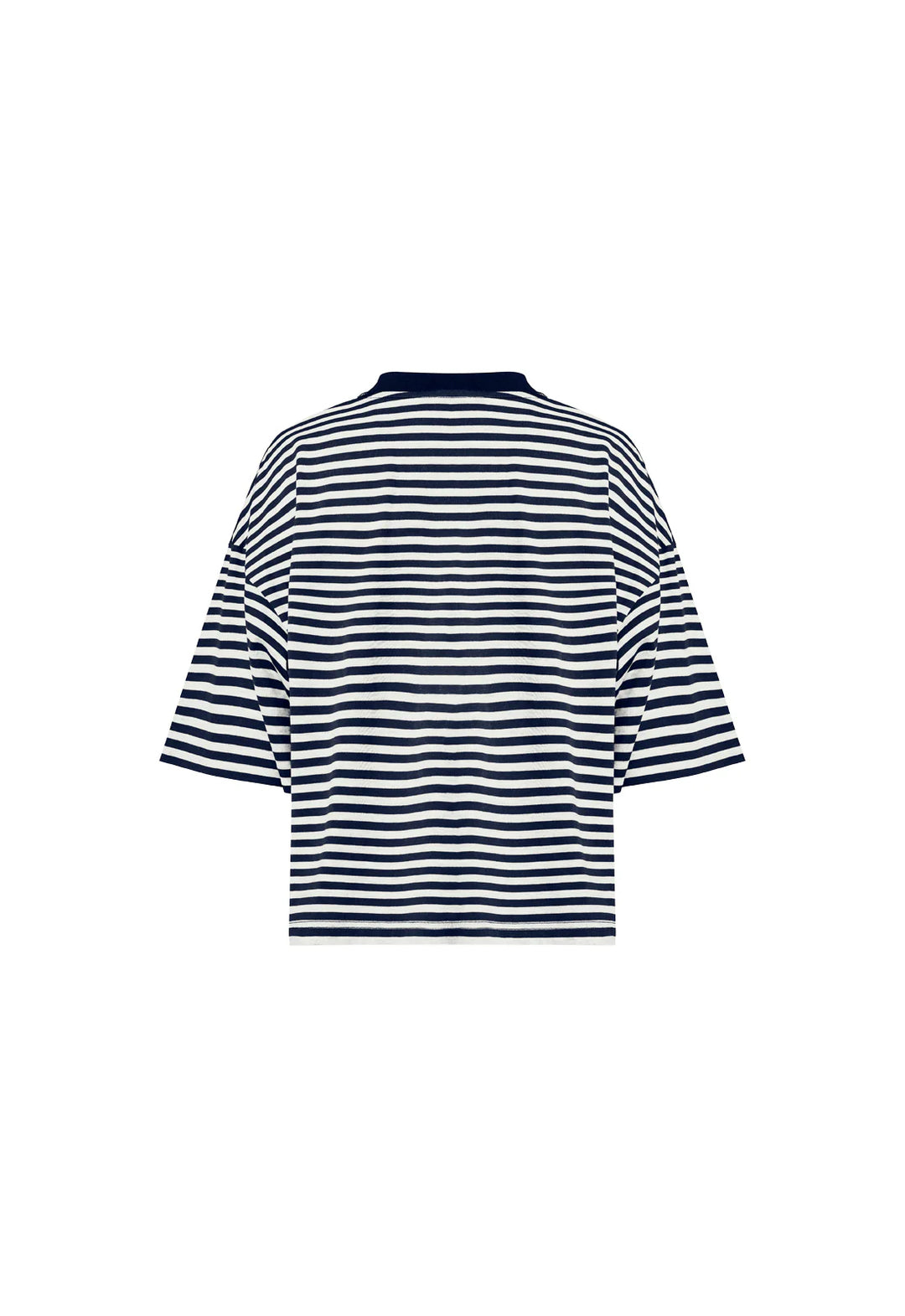 Lioness Bloom Short Sleeve - White Navy Stripe