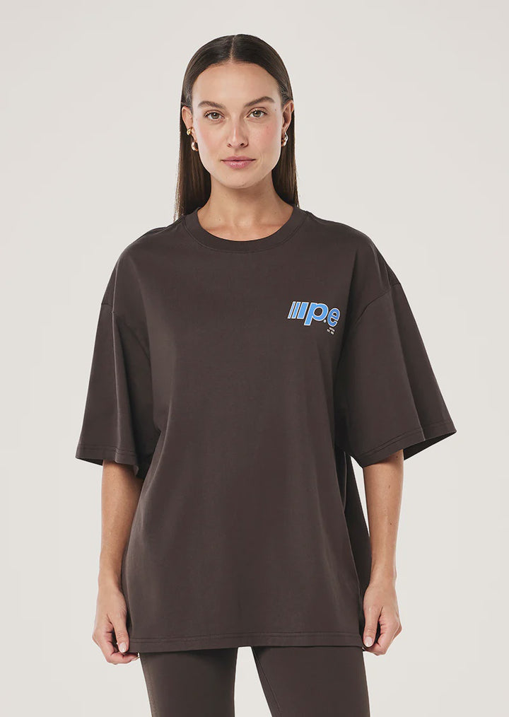 P.E Nation Glide Oversized Tee - Coffee