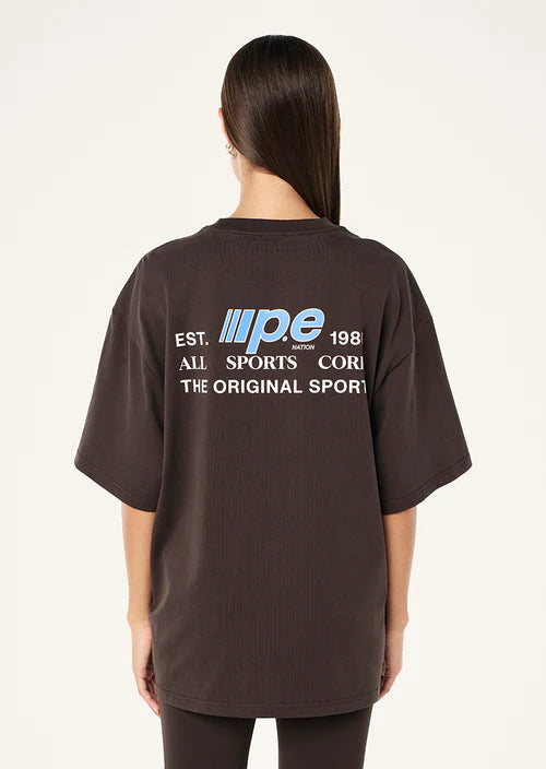 P.E Nation Glide Oversized Tee - Coffee