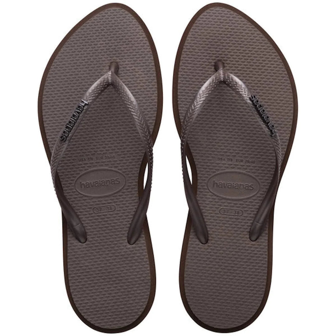 Havaiana Slim Point Thong - Coffee/Fog