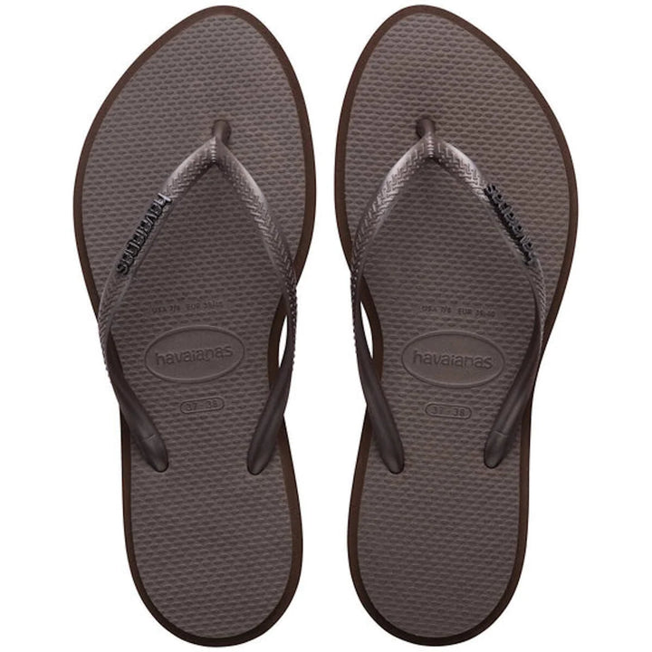 Havaiana Slim Point Thong - Coffee/Fog