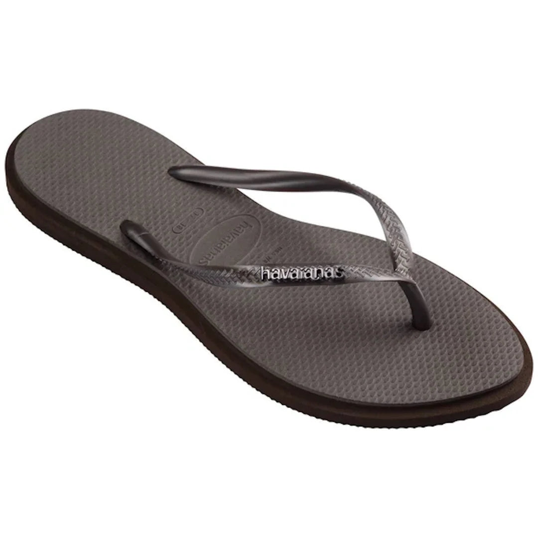 Havaiana Slim Point Thong - Coffee/Fog