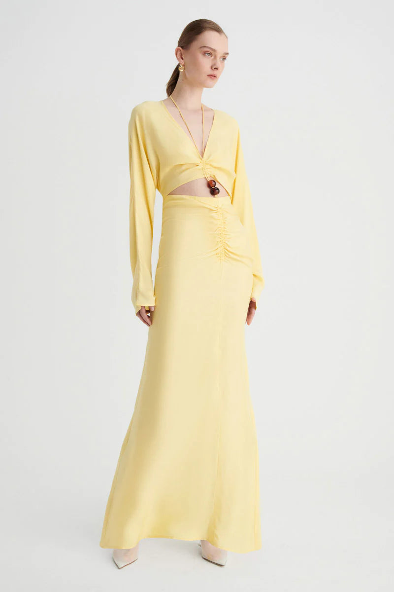 Suboo Halley Rushed Maxi Dress - Butter Birdie Blue Suboo Halley Rushed Maxi Dress - Butter Birdie Blue