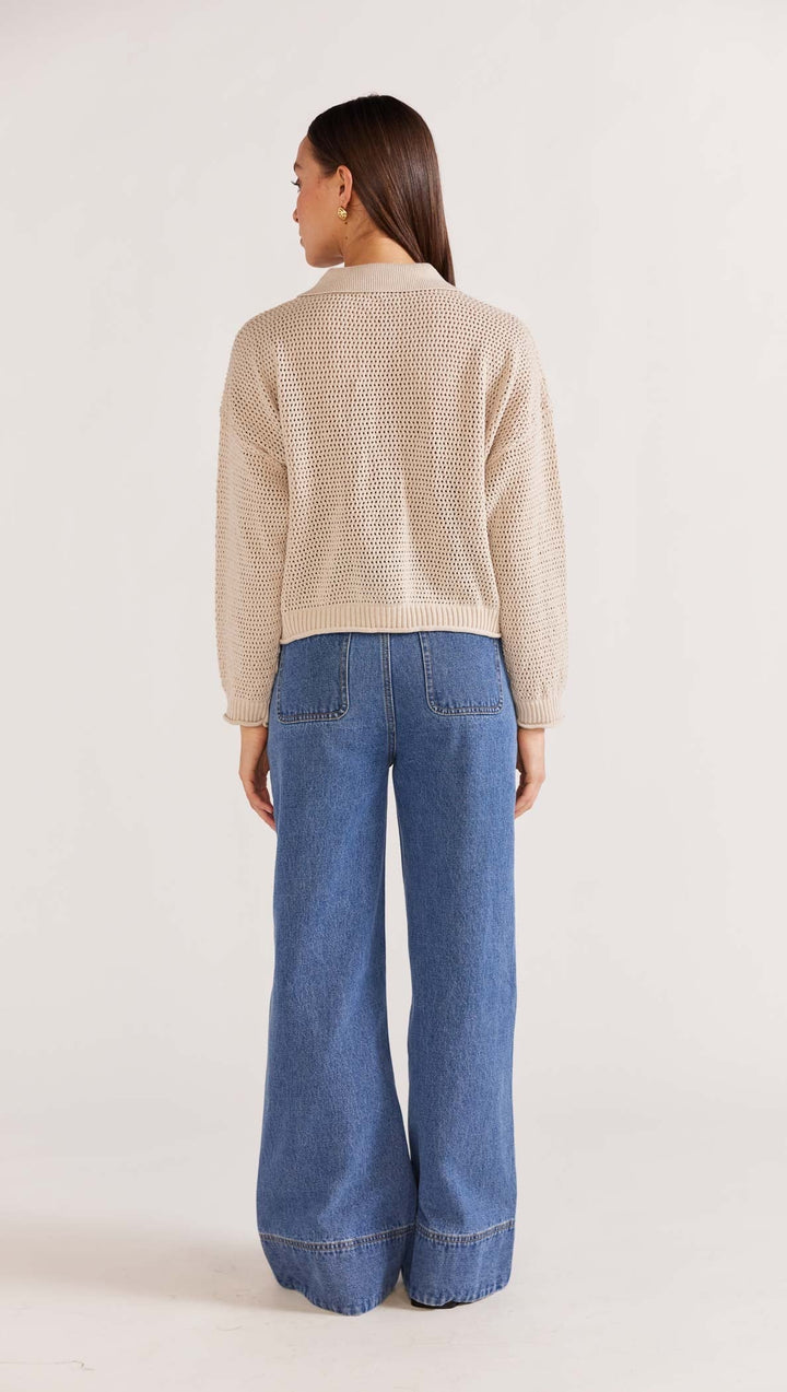 Staple The Label Hydra Collared Jumper - Natural