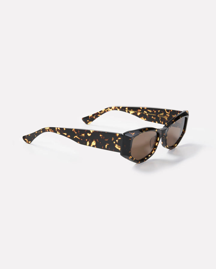 EPØKHE Guilty Sunglasses - Crystal Dark Tortoise Polished/Brown Polarized