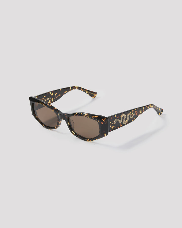 EPØKHE Guilty Sunglasses - Crystal Dark Tortoise Polished/Brown Polarized