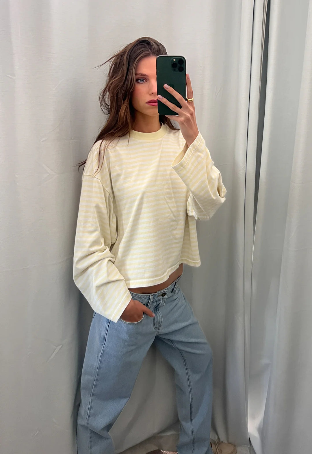 Lioness Bloom Long Sleeve - Lemon Stripe