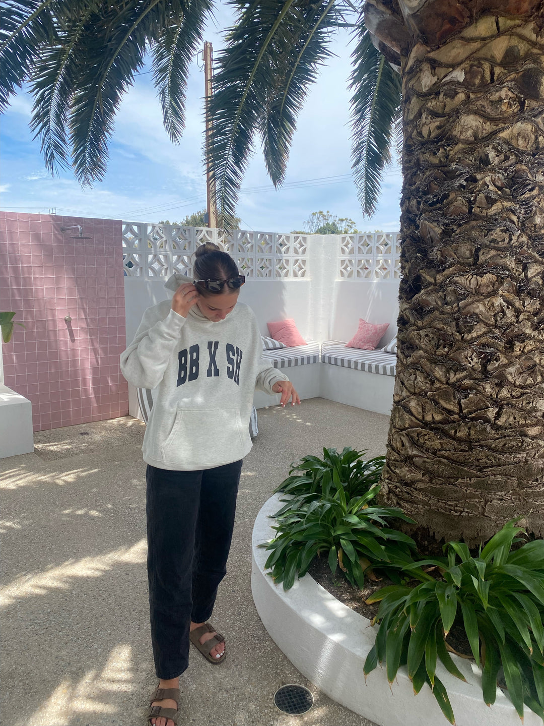 Birdie Blue x Salubrious Hour Collaboration Unisex Hoodie - Grey Marle