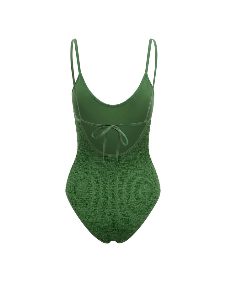 It's Now Cool The Tie Back One Piece - Khaki Crimp