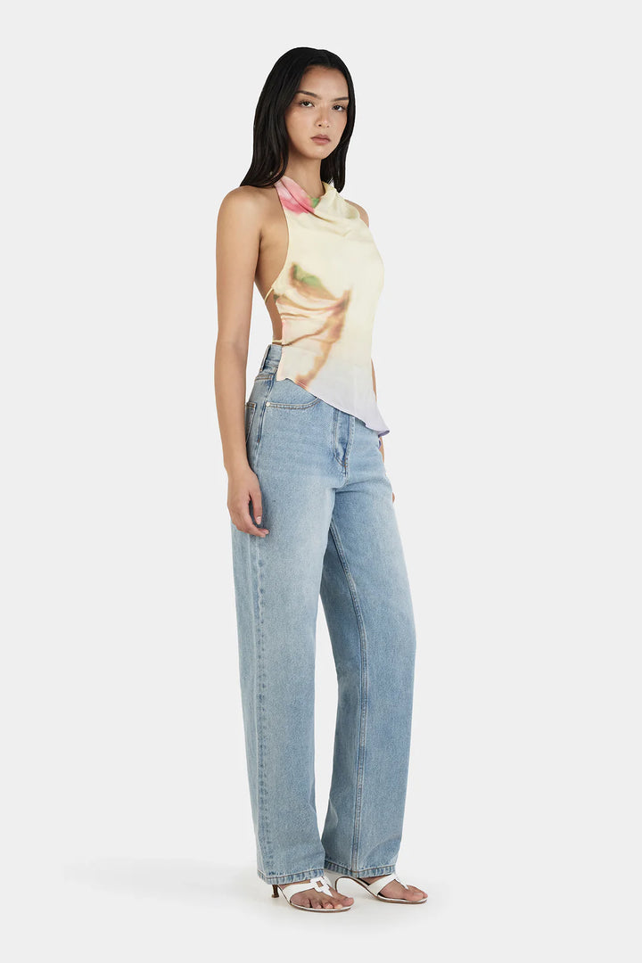 Ownley Iris Halter Top - Golden Drift