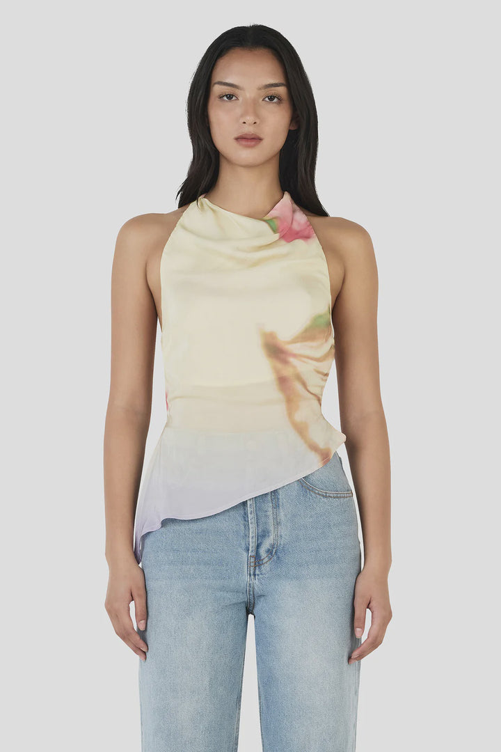 Ownley Iris Halter Top - Golden Drift